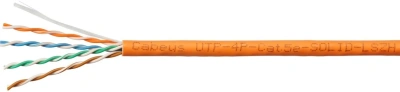 Кабель информационный Cabeus UTP-4P-Cat.5e-SOLID-LSZH кат.5E U/UTP 4 пары LSZH внутренний 305м оранжевый