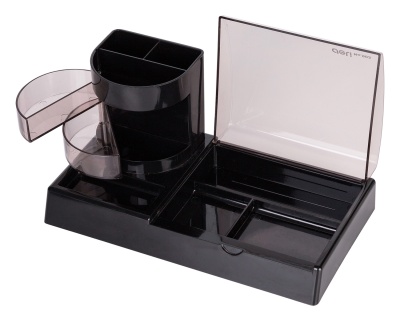 Настольный набор Deli E38254 (16 предметов) пластик черный