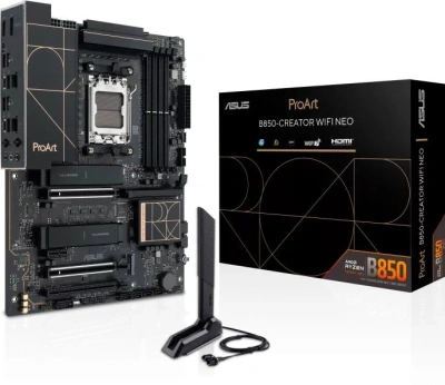 Материнская плата Asus PROART B850-CREATOR WIFI NEO Socket AM5 AMD B850 4xDDR5 ATX AC`97 8ch(7.1) 2x5Gg RAID+HDMI+DP