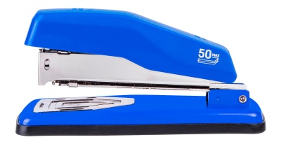 Степлер Deli E0414S/Blue 24/6 26/6 (25листов) синий 50скоб коробка