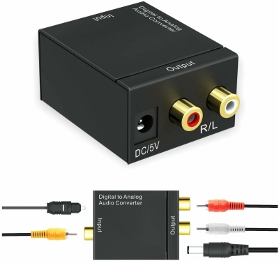 Переходник аудио Premier 5-987 TOS (f)/2хRCA (f) черный