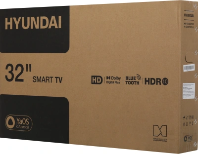Телевизор LED Hyundai 32" H-LED32BS5012 YaOS Frameless черный/черный HD 60Hz DVB-T DVB-T2 DVB-C DVB-S DVB-S2 USB WiFi Smart TV