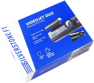 Видеорегистратор Silverstone F1 S8-WiFi VideoJet DUO черный 1080x1920 1080p 150гр.