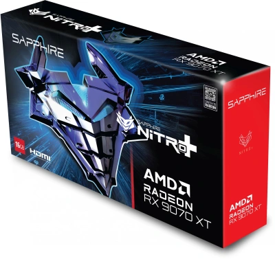 Видеокарта Sapphire PCI-E 5.0 11348-01-20G NITRO+AMD RADEON RX 9070 XT GAMING OC 16GB DUAL AMD Radeon RX 9070XT 16Gb 256bit GDDR6 2520/20000 HDMIx2 DPx2 HDCP Ret