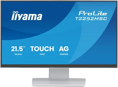 Монитор Iiyama 21.5" ProLite T2252MSC-W2AG белый IPS LED 5ms 16:9 HDMI M/M матовая 250cd 178гр/178гр 1920x1080 60Hz DP FHD USB Touch 4.5кг
