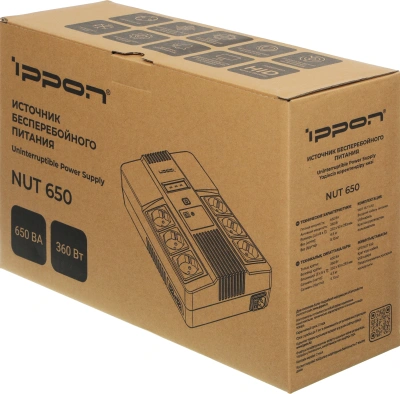 Источник бесперебойного питания Ippon Nut 650 360Вт 650ВА черный
