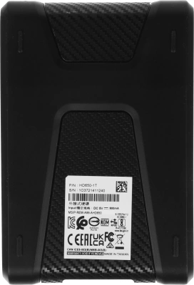 Жесткий диск A-Data USB3.0 1TB AHD650-1TU31-CBK AHD650 DashDrive Durable 2.5" черный