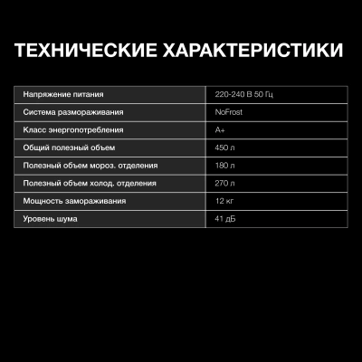 Холодильник Hyundai CS45082F 2-хкамерн. нержавеющая сталь