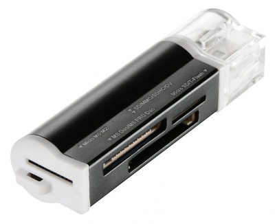 Устройство чтения карт памяти USB2.0 Buro BU-CR-3101 черный