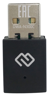 Сетевой адаптер Wi-Fi Digma DWA-N300C N300 USB 2.0 (ант.внутр.) 1ант.