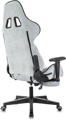 Кресло игровое Zombie Drift/F серо-голубой/черный крестов. пластик подст.для ног