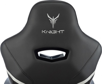 Кресло игровое Knight Thunder 5X черный экокожа с подголов. крестов. металл