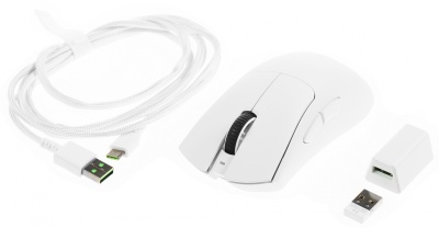 Мышь Razer DeathAdder V3 Pro белый оптическая 30000dpi беспров. USB-C 5but (RZ01-04630200-R3G1)