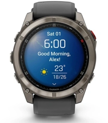 Смарт-часы Garmin Fenix 8 Pro 51мм 1.4" AMOLED корп.серебристый рем.желтый разм.брасл.:127-225мм (010-03199-11)