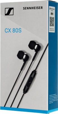 Гарнитура вкладыши Sennheiser CX 80S 1.2м черный проводные в ушной раковине (508896)