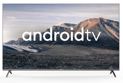 Телевизор LED Hyundai 65" H-LED65BU7006 Android TV Frameless Metal черный/серебристый 4K Ultra HD 60Hz DVB-T DVB-T2 DVB-C DVB-S DVB-S2 USB WiFi Smart TV