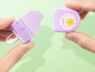 Ластик Deli 71122 мороженое 60x30x15мм резина термопластичная ассорти