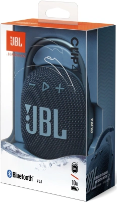 Колонка порт. JBL Clip 4 синий 5W 1.0 BT 15м 500mAh (JBLCLIP4BLU)
