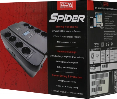 Источник бесперебойного питания Powercom Spider SPD-650N 390Вт 650ВА черный