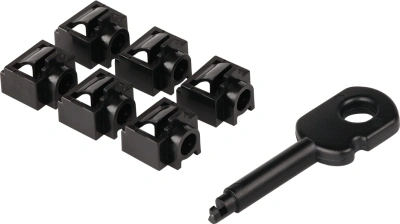 Блокиратор Lanmaster LAN-SEC45-PL-SET-BK (упак.:6шт) 6м черный
