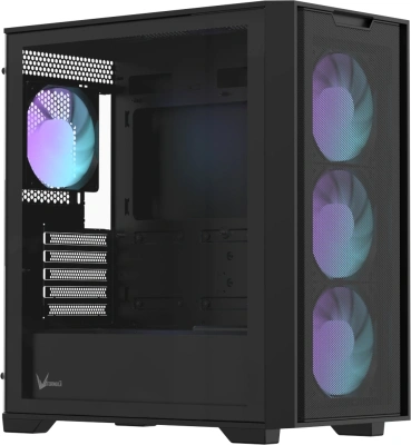 Корпус Formula Air Mesh GX600 Plus черный без БП mATX 6x120mm 2x140mm 2xUSB3.0 audio bott PSU