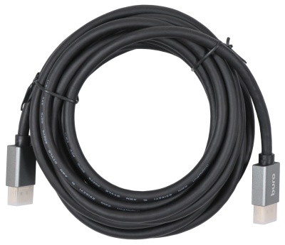 Кабель аудио-видео Buro V1.4 DisplayPort (m)/DisplayPort (m) 5м. позолоч.конт. черный (BHP-DPP-1.4-5G)