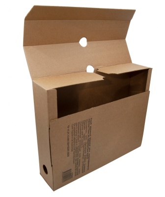 Короб архивный Silwerhof КА-75БУРЫЙ микрогофрокартон корешок 75мм 320x255x75мм бурый