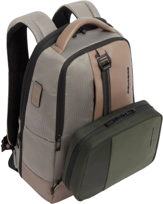 Рюкзак Piquadro Sync CA7188W145/SA песочный/серый натур.кожа/нейлон