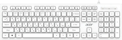 Клавиатура Acer OKW503 белый USB Multimedia (ZL.KBD11.00Q) кабель 1.8м
