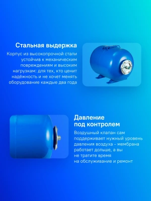 Гидроаккумулятор Джилекс Г 24 ХИТ 24л 8бар синий (7107)