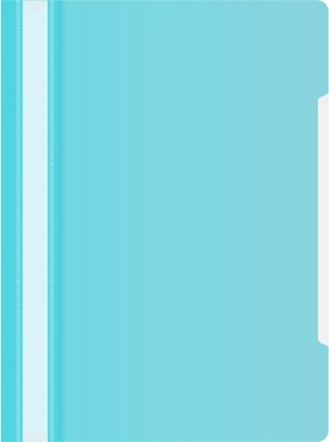 Папка-скоросшиватель Бюрократ Пастель -PSLPAST/BLUE A4 прозрач.верх.лист пластик голубой 0.14/0.18