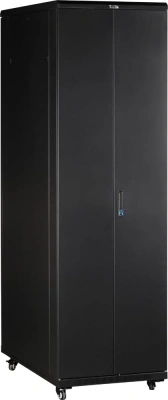 Шкаф серверный Lanmaster (TWT-CBB-32U-6X10-G1) напольный 32U 600x1000мм пер.дв.стекл 2 бок.пан. задн.дв.двуст. 800кг черный 90.3кг 1610мм IP20 сталь