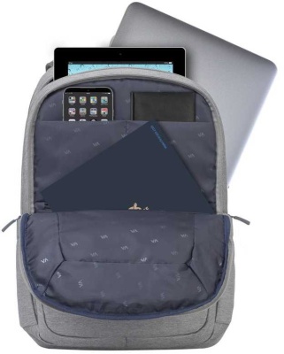 Рюкзак для ноутбука 15.6" Riva 7760 серый полиэстер женский дизайн (7760 GREY)