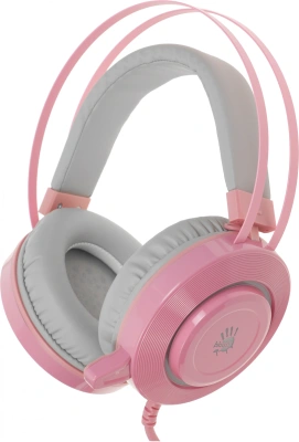 Наушники с микрофоном A4Tech Bloody G521 розовый 2.3м мониторные USB оголовье (G521 ( PINK ))