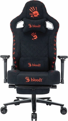 Кресло игровое A4Tech Bloody GC-670 черный искусственная замша с подголов. крестов. металл подст.для ног