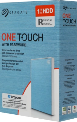 Жесткий диск Seagate USB3.0 1TB STKY1000402 One Touch 2.5" голубой