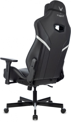 Кресло игровое Knight Thunder 5X черный экокожа с подголов. крестов. металл
