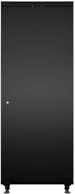 Шкаф коммутационный Cabeus (SH-05C-18U60/60-BK) напольный 12U 600x600мм пер.дв.стекл металл 800кг черный 500мм 220град. 988мм IP20 сталь