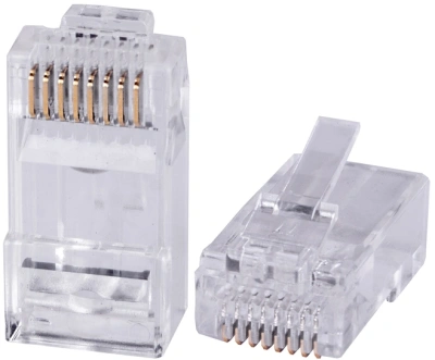 Коннектор Cabeus 8P8C-C6-FC UTP кат.6 RJ45 прозрачный