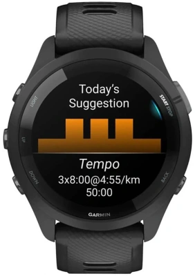 Смарт-часы Garmin Forerunner 265 1.3" AMOLED корп.черный рем.черный (010-02810-10)