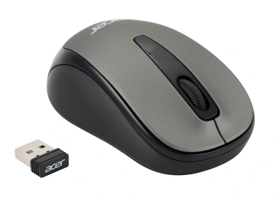 Мышь Acer OMR134 серый оптическая 1000dpi беспров. USB для ноутбука 3but (ZL.MCEEE.01H)