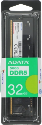Память DDR5 32GB 5600MHz A-Data AD5U560032G-S RTL PC5-44800 CL46 DIMM UDIMM 288-pin 1.1В single rank Ret