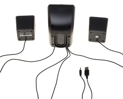 Колонки Оклик OK-420 2.1 черный 11Вт