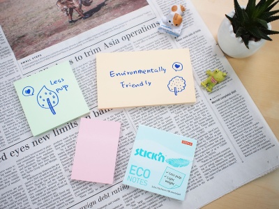 Блок самоклеящийся бумажный Stick`n ECO 21748 76x76мм 100лист. 60г/м2 пастель зеленый