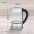 Чайник электрический Vitek VT-WK1046 1.7л. 2200Вт черный/серебристый корпус: стекло/металл