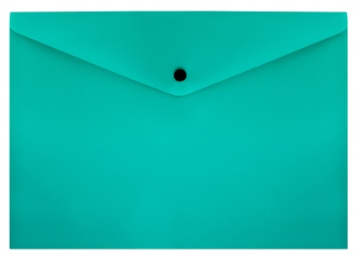 Конверт на кнопке Бюрократ -PK803TTURG A4 гориз. пластик 0.15мм бирюзовый