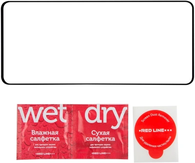 Защитное стекло для экрана Redline черный для Infinix Note 40 2.5D 1шт. (УТ000038580)