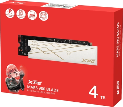 Накопитель SSD A-Data PCIe 5.0 x4 4TB SMAR-980B-4TCS Mars 980 Blade M.2 2280