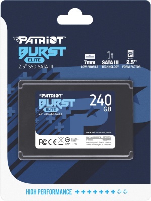 Накопитель SSD Patriot SATA-III 240GB PBE240GS25SSDR Burst Elite 2.5"