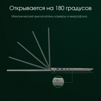 Ноутбук Digma Pro Fortis M Ryzen 5 7430U 16Gb SSD512Gb AMD Radeon Graphics 14.1" IPS FHD (1920x1080) Windows 11 Pro grey WiFi BT Cam 4250mAh (DN14R5-ADXW01)